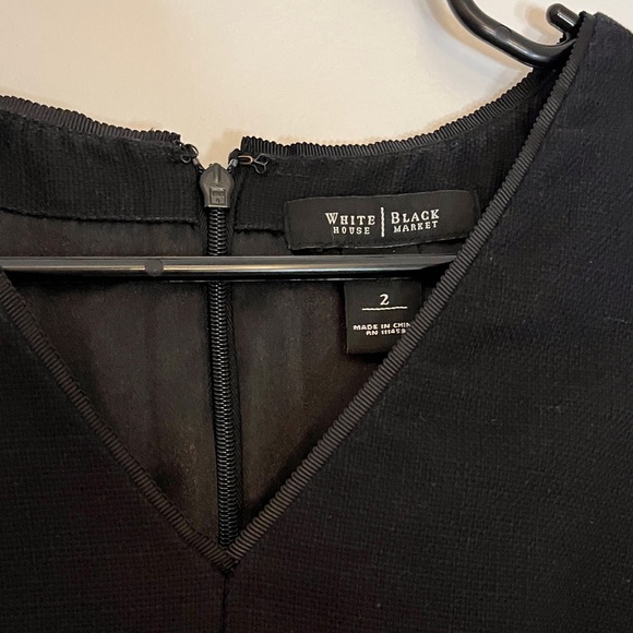 White House Black Market Elegant Black Midi Dress - Picture 2 of 4